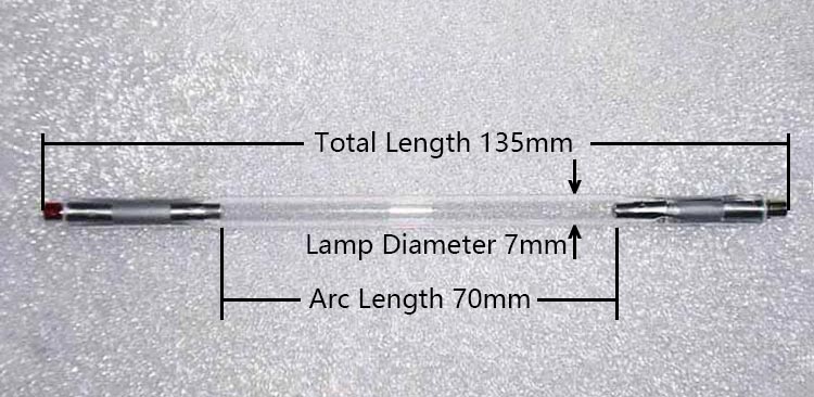X7*70*135 hight qualty nd yag laser xenon lamp xenon flash lamp