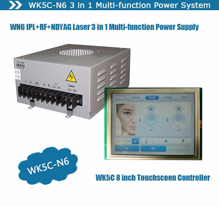 Laser Hair Removal Machine Part 3 In 1 E-light IPL RF ND YAG Laser