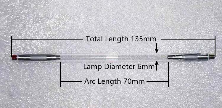 X6*70*135 Laser Flash Xenon Lamp